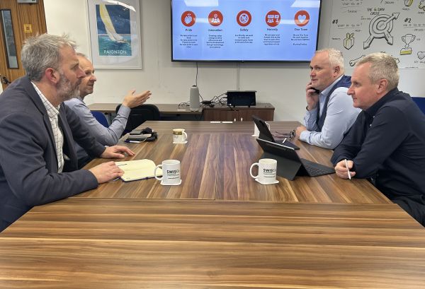 senior leadership team in board meeting