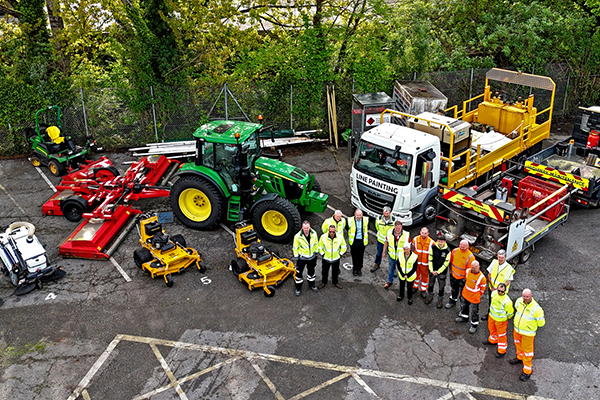 Team SWISCo with fleet vehicles