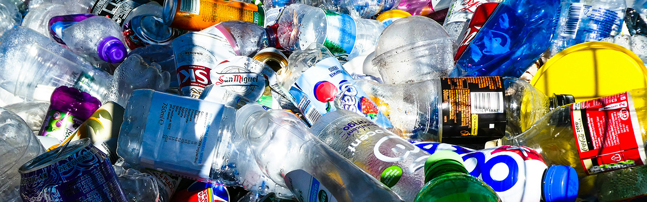 Close-up of recyclable materials